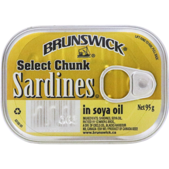 Brunswick Select Chunk Sardines in Soya Oil 95g Avoda